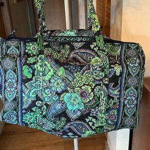 Vera Bradley Paisley Travel Bag - Green and Blue